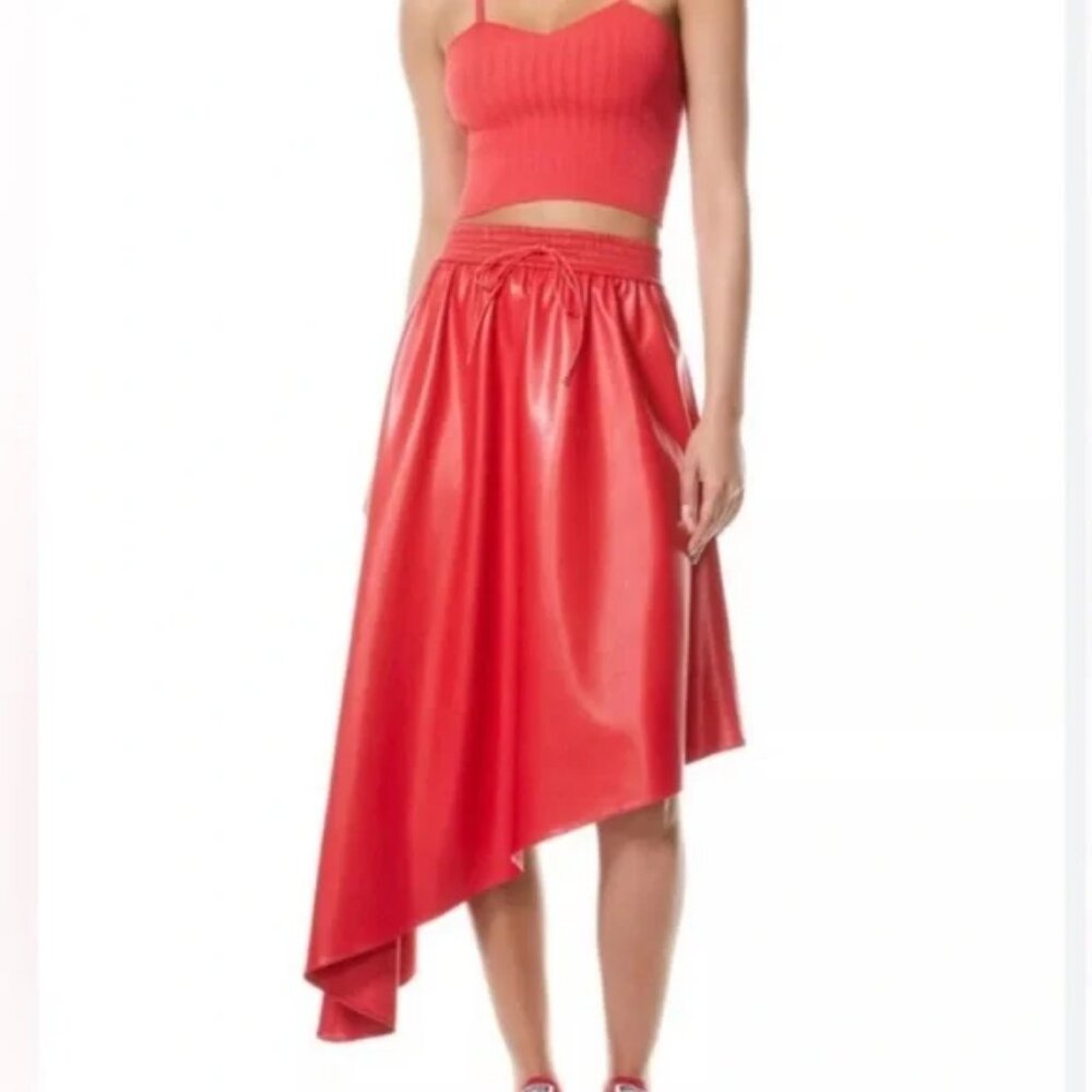 Alice and Olivia Vegan Leather Skirt Size 12